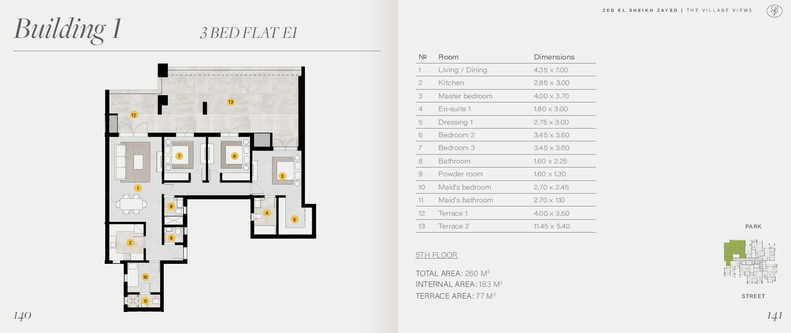 Floor plan for apartment at ZED