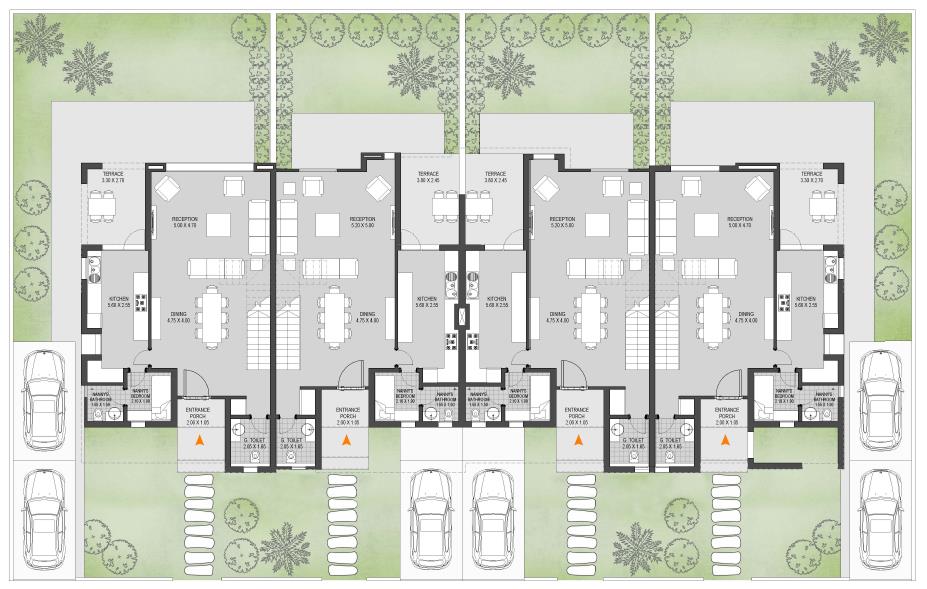 Floor plan for townhouse at O West Orascom