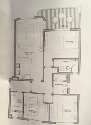 Floor plan for apartment at June