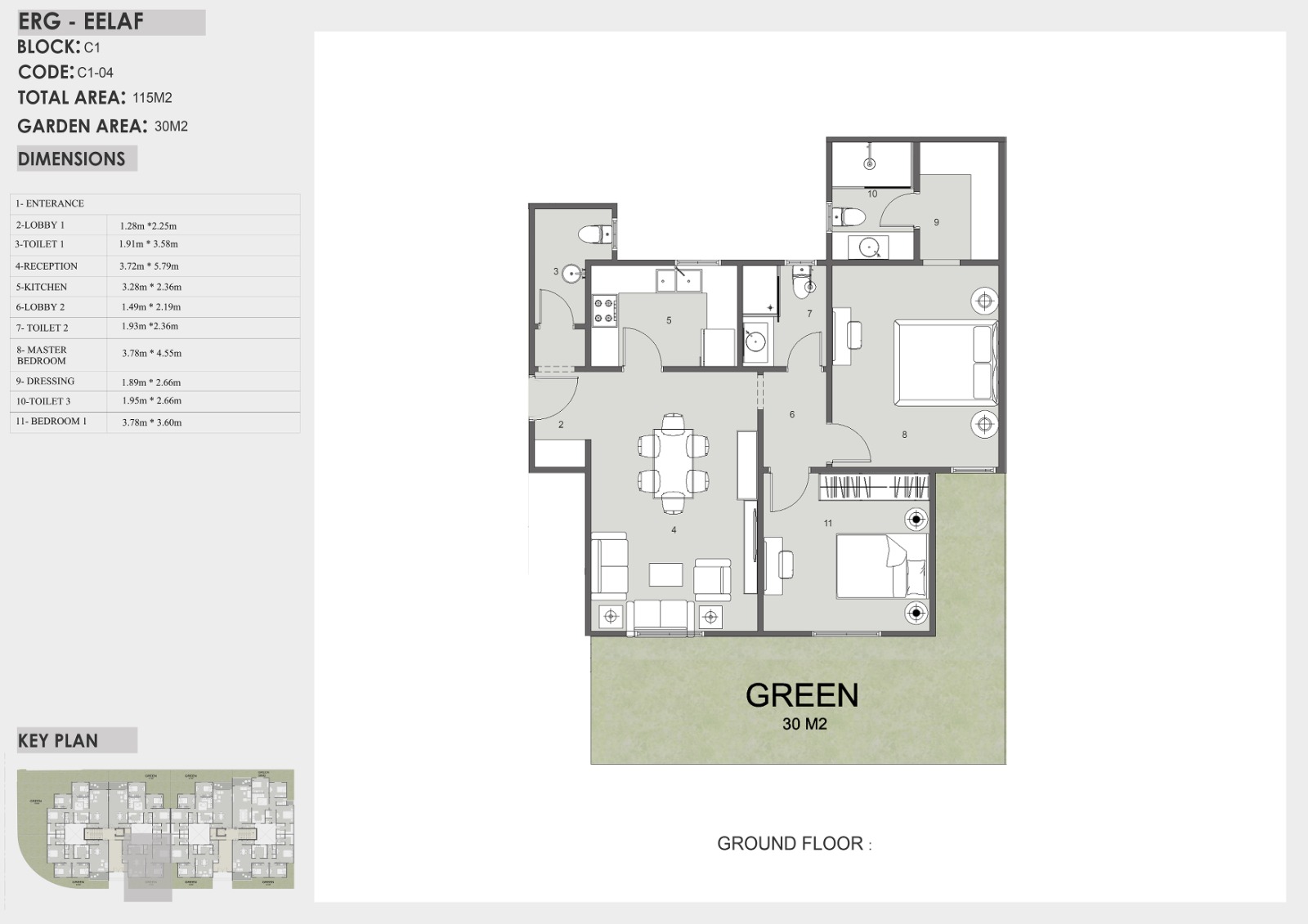 Floor plan for apartment at Eelaf Residence