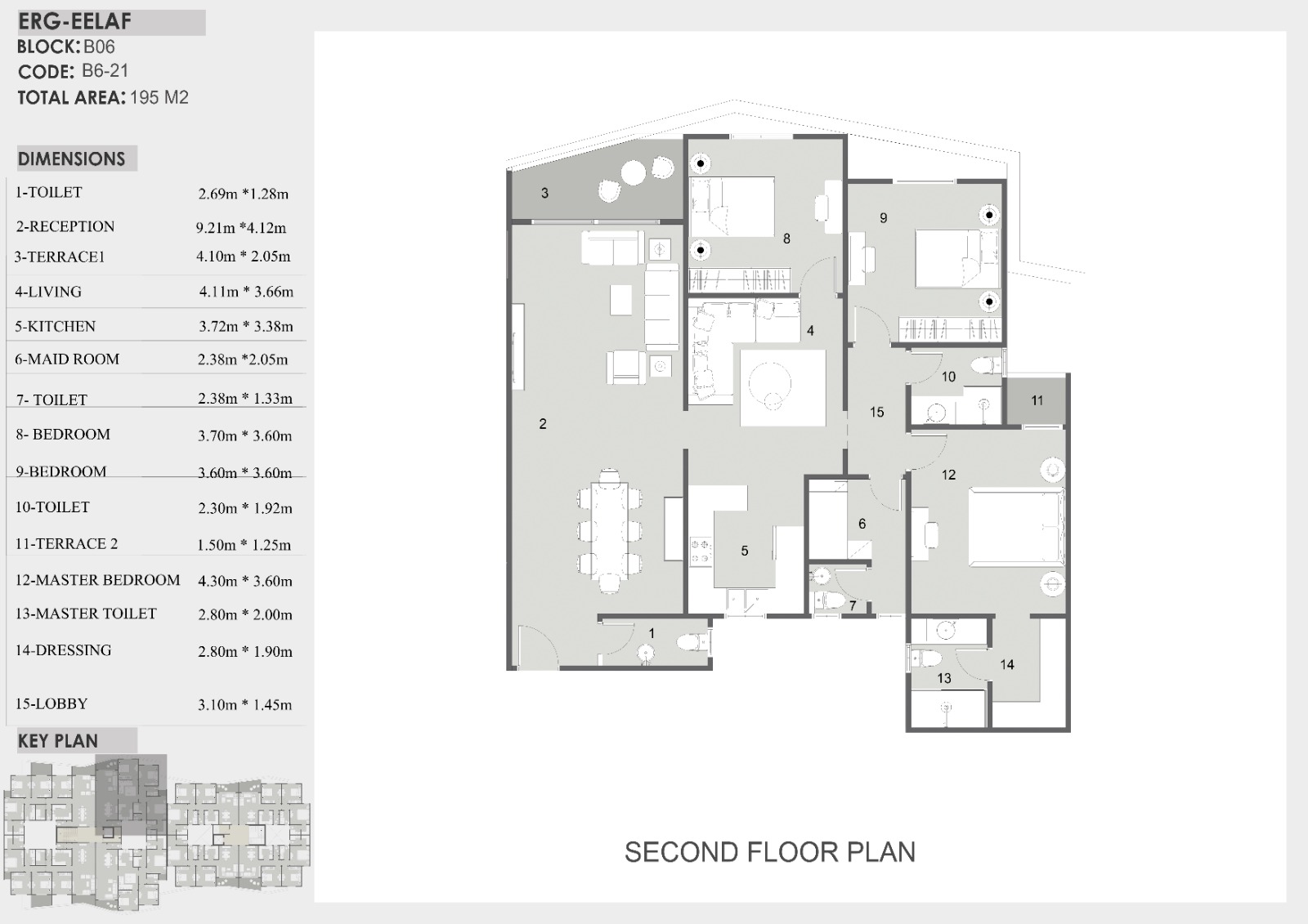Floor plan for apartment at Eelaf Residence