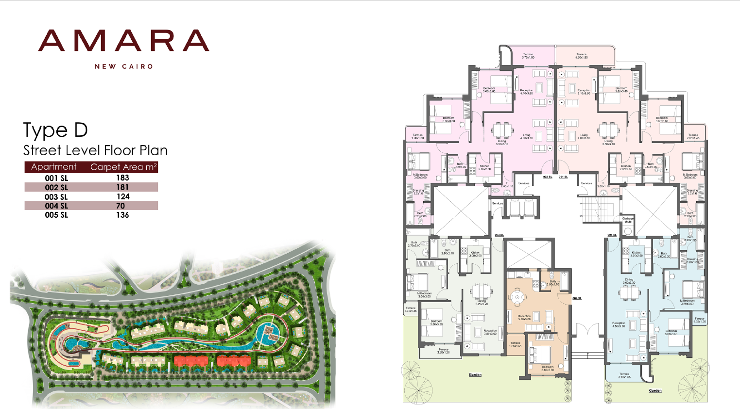 Floor plan for apartment at Amara