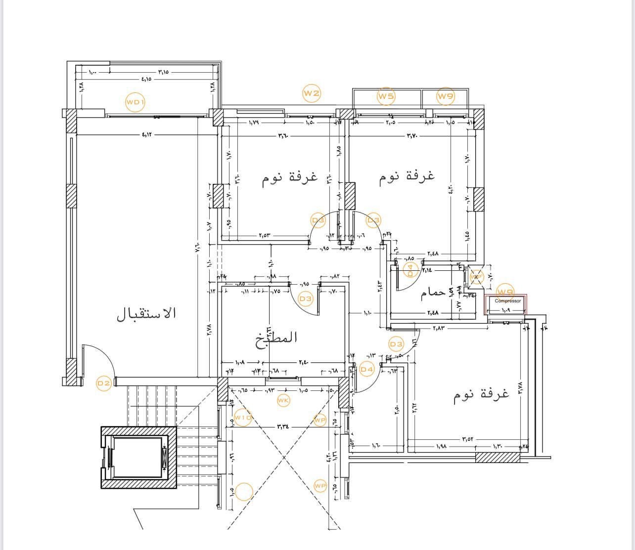 Floor plan for apartment at Granda Life