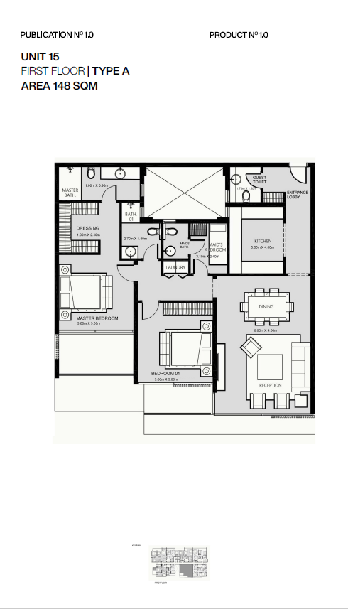 Floor plan for apartment at Nmq