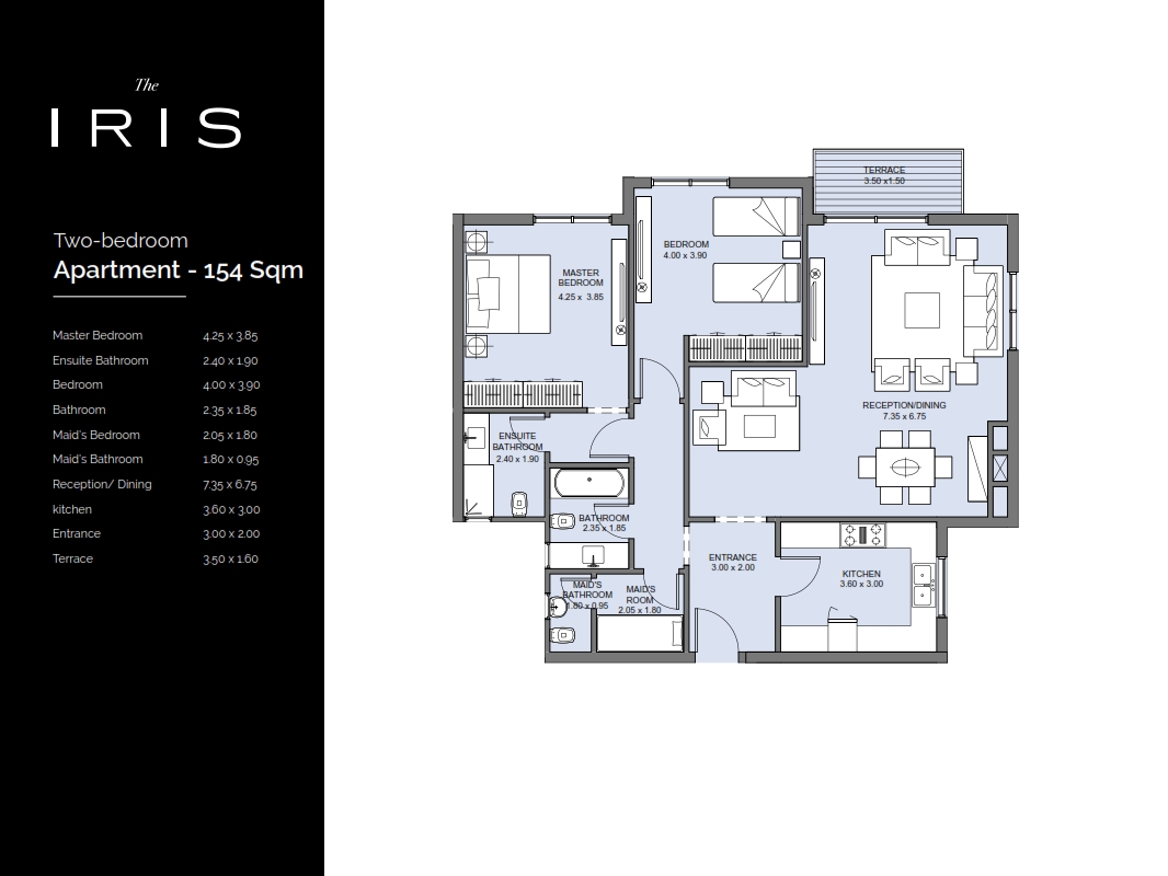 Floor plan for apartment at IRIS SwanLake Residences