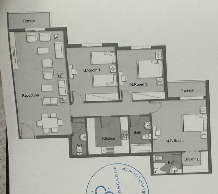 Floor plan for apartment at Floria 5