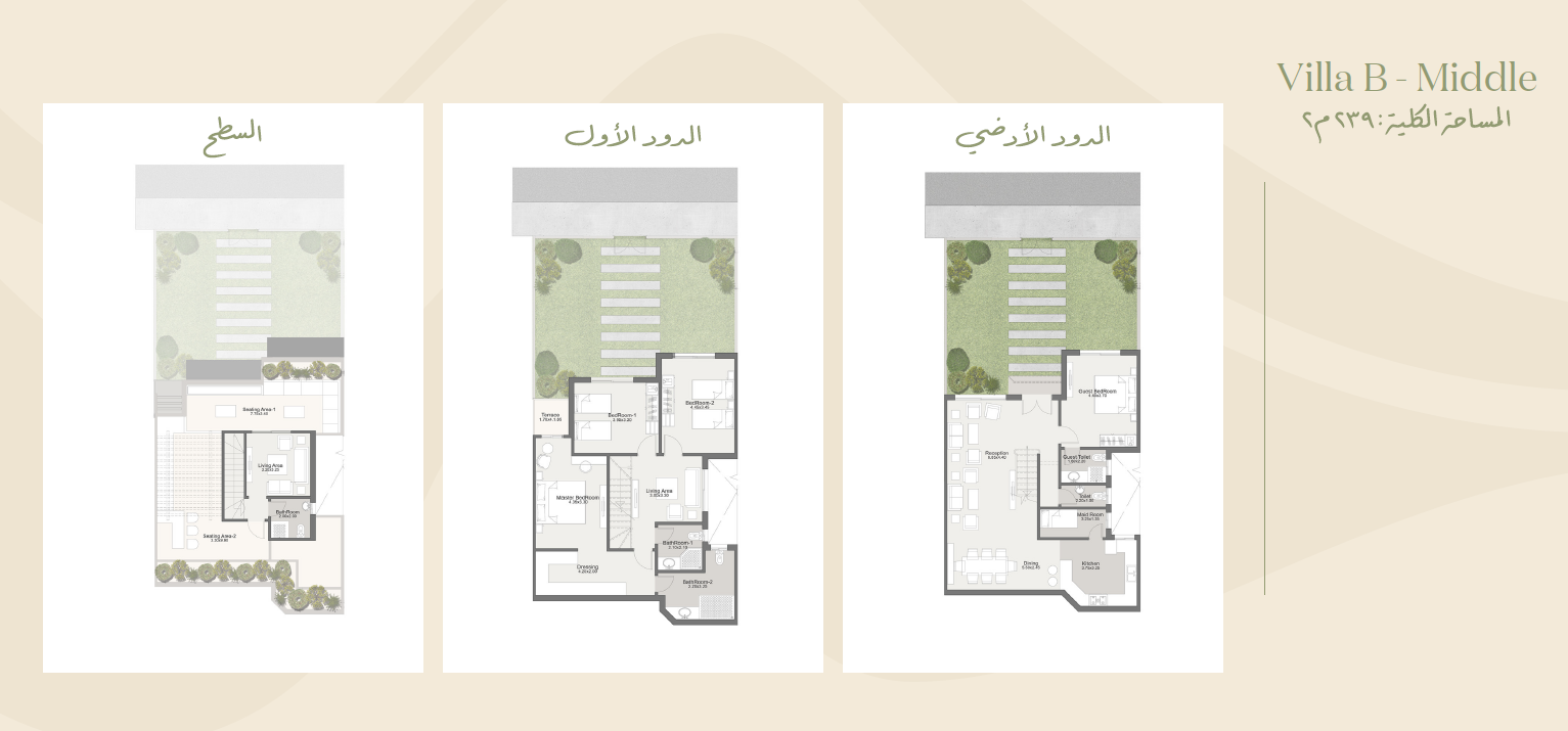 Floor plan for villa at Sarai
