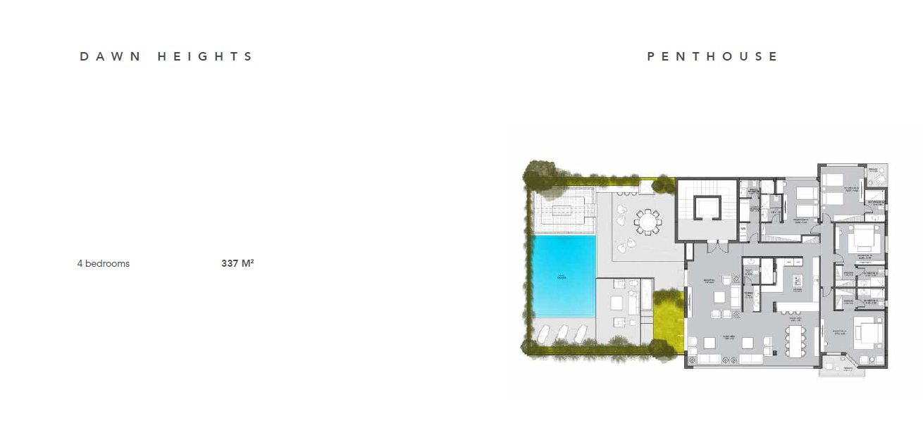 Floor plan for penthouse at Direction White