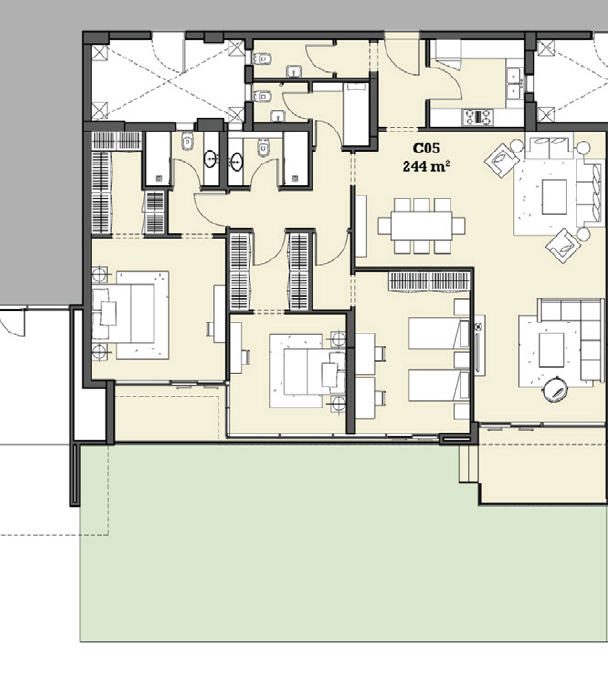 Floor plan for apartment at The View Waterway