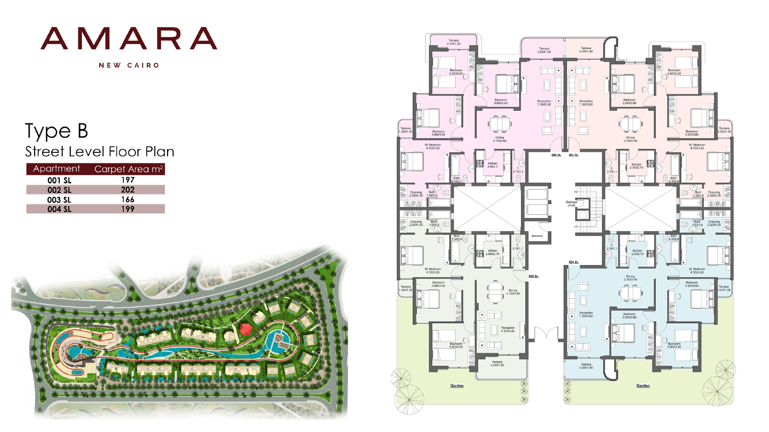Floor plan for apartment at Amara