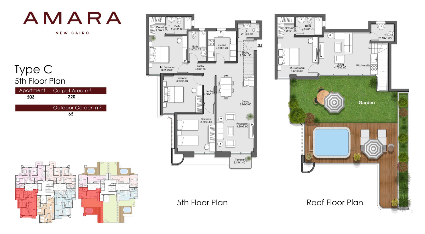 Floor plan for apartment at Amara
