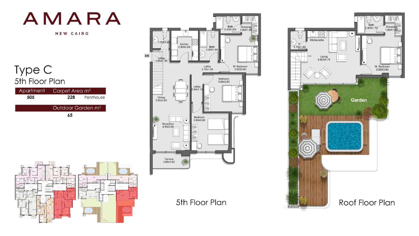 Floor plan for apartment at Amara