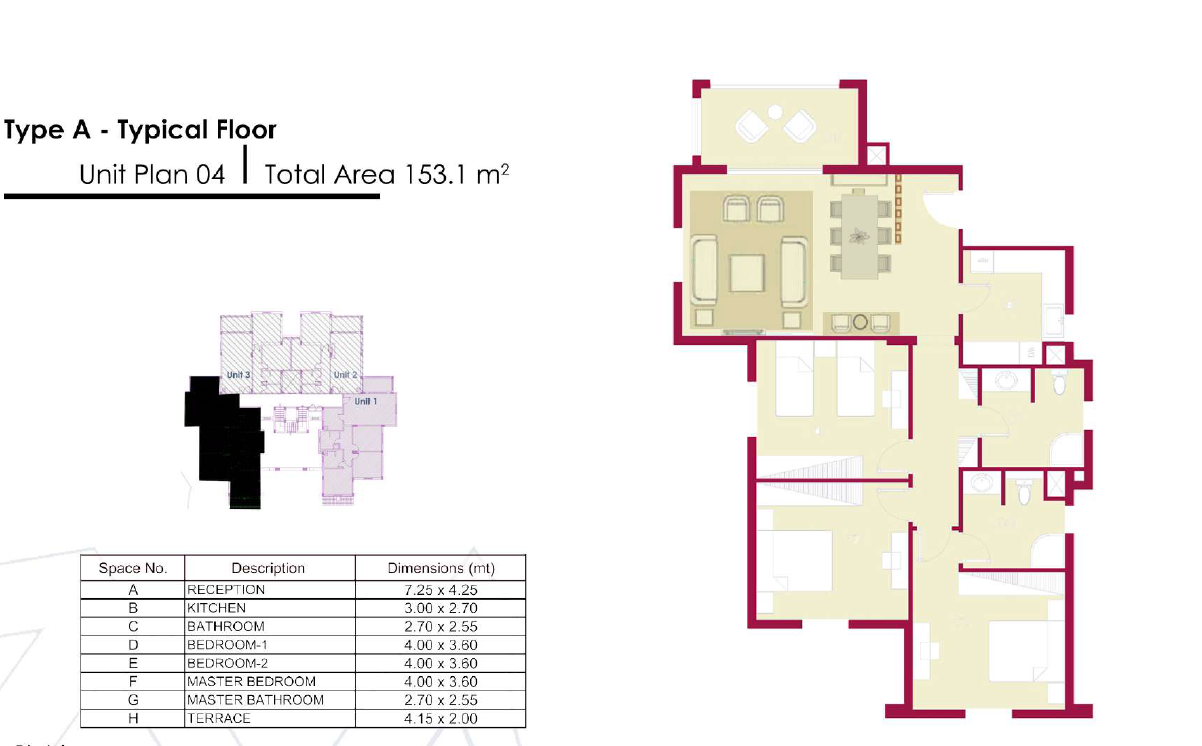 Floor plan for apartment at Lagoon New Allamein