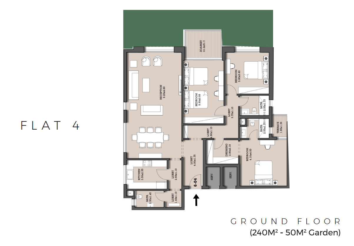 Floor plan for apartment at Orla Residence