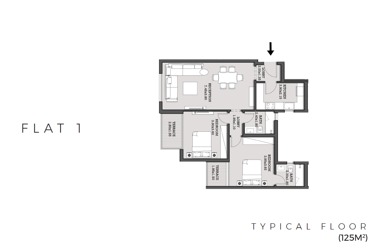 Floor plan for apartment at Orla Residence