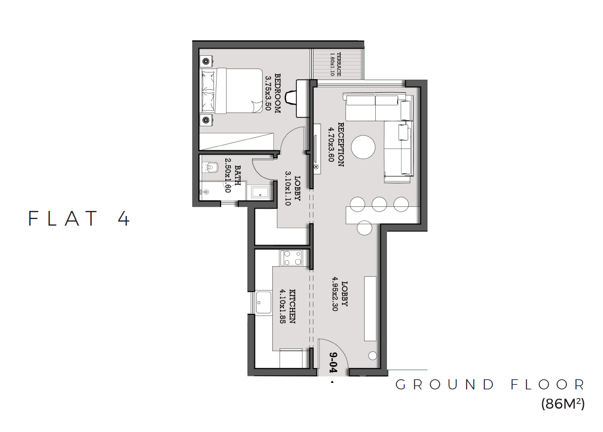 Floor plan for apartment at Orla Residence