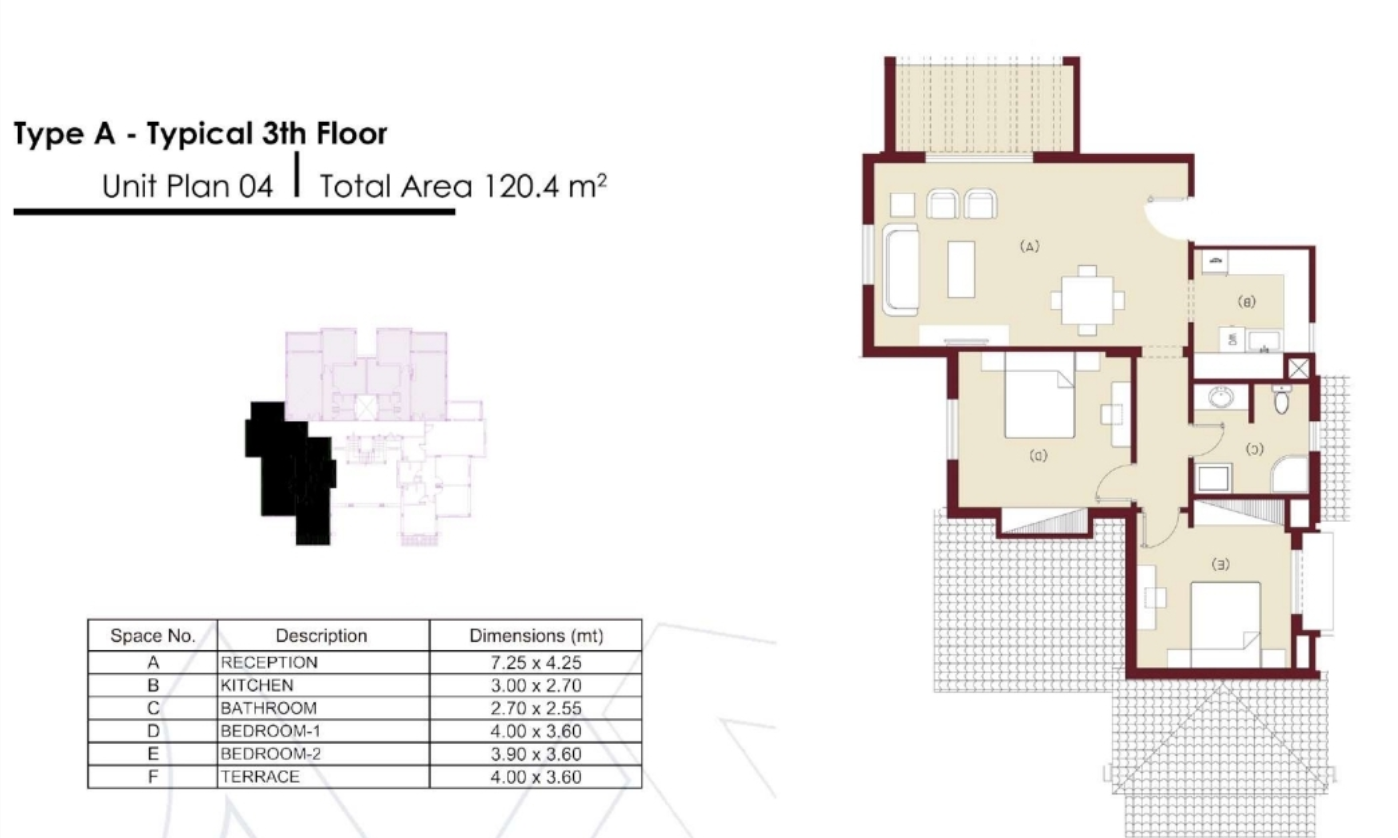 Floor plan for apartment at Lagoon New Allamein