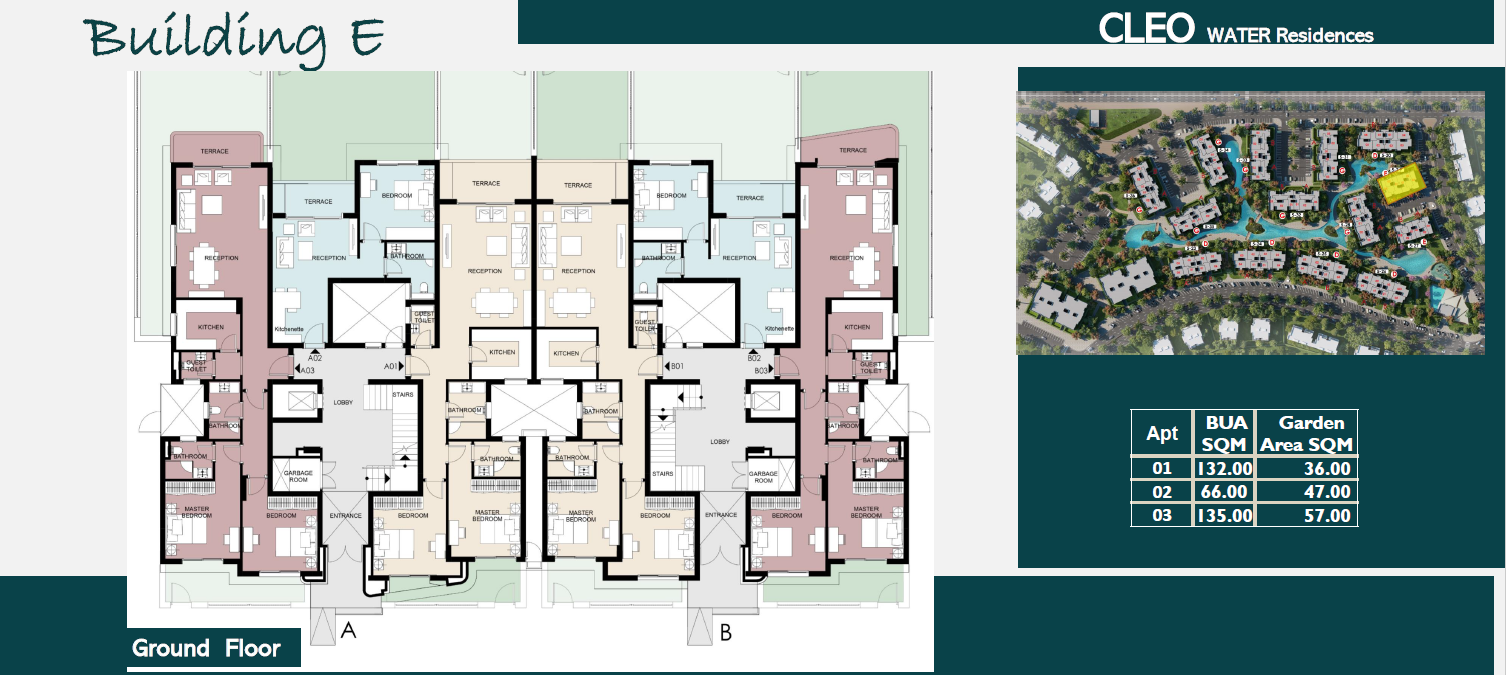 Floor plan for apartment at Palm Hills New Cairo