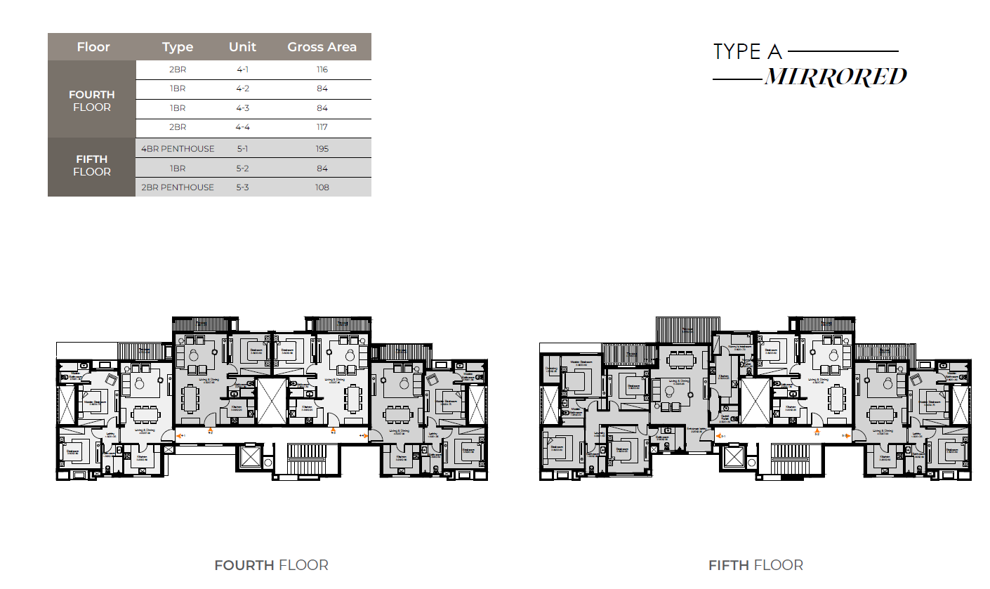 Floor plan for penthouse at O West Orascom