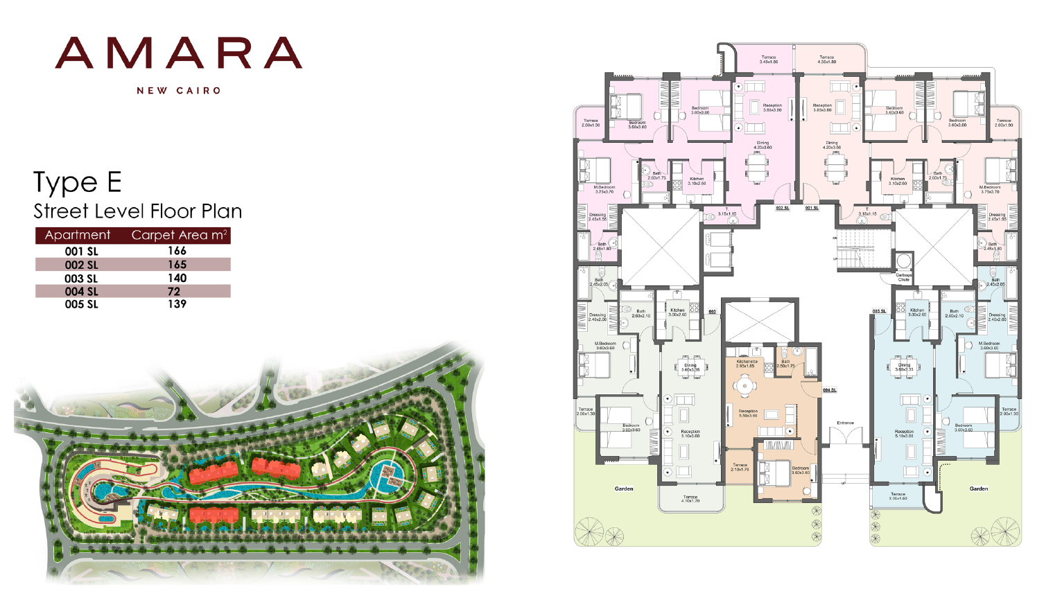 Floor plan for apartment at Amara