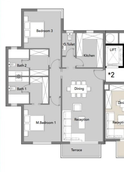 Floor plan for apartment at Badya