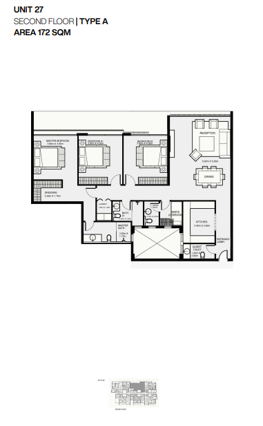 Floor plan for apartment at Nmq