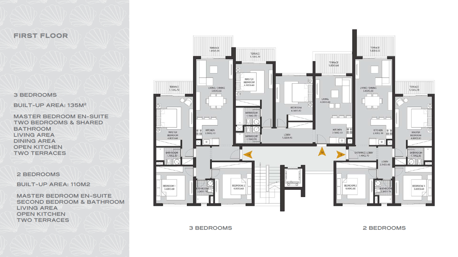 Floor plan for apartment at Caesar Bay