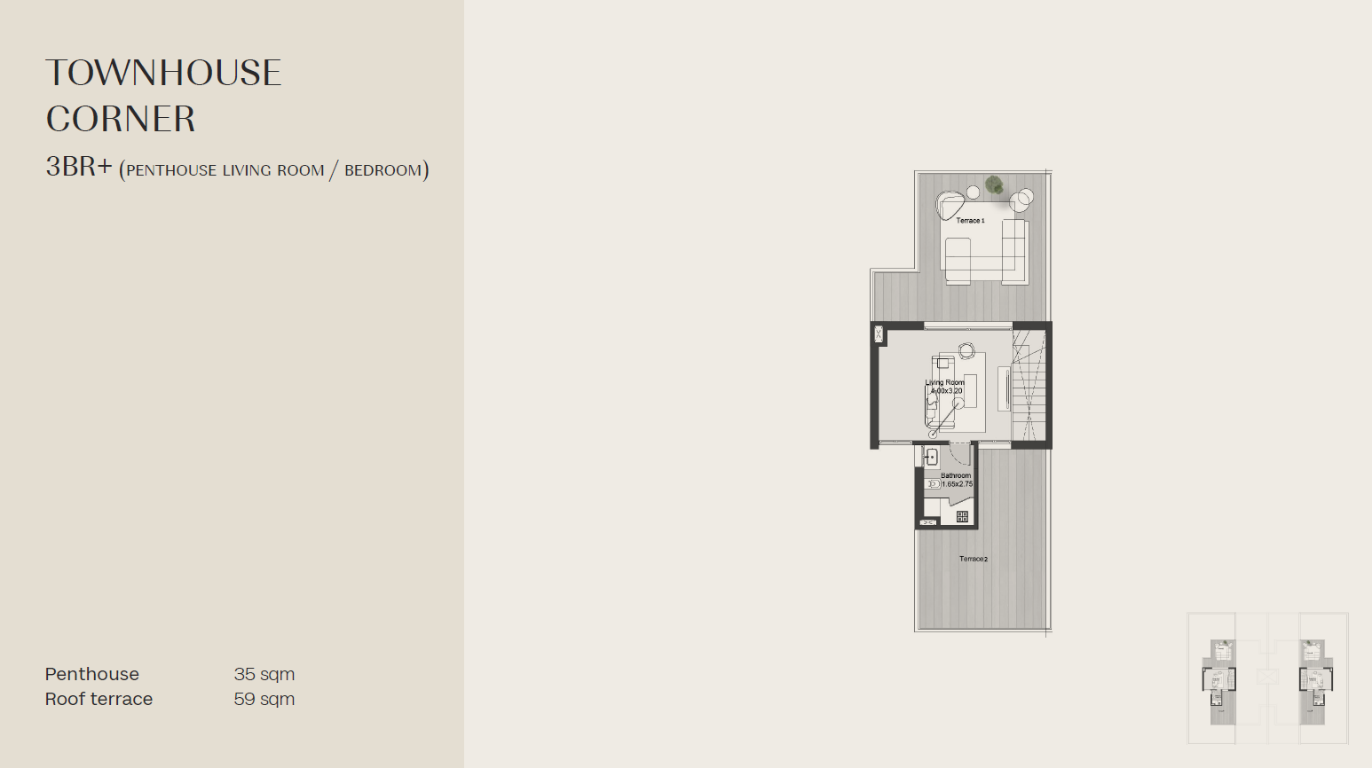Floor plan for townhouse at North Villas-Hills Of One