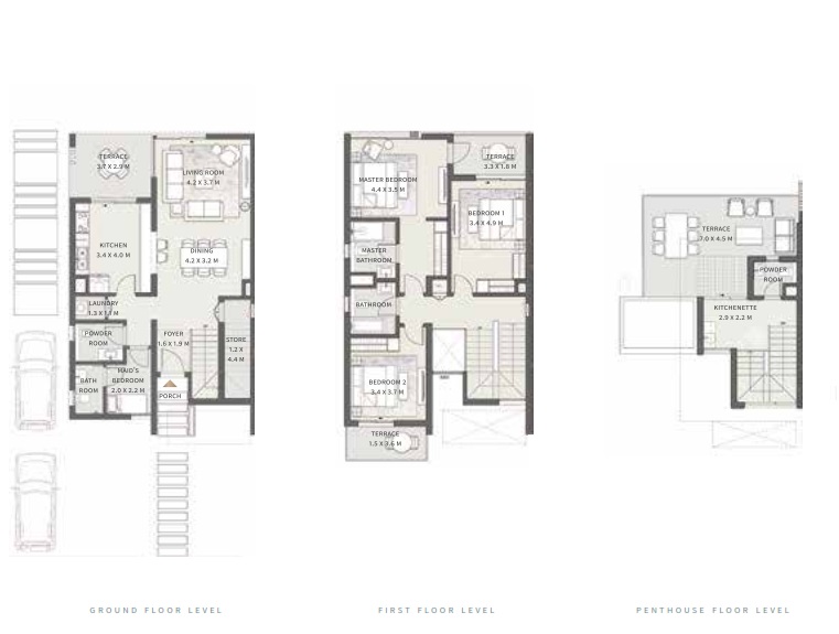 Floor plan for townhouse at ELAN Villas Cairo Gate