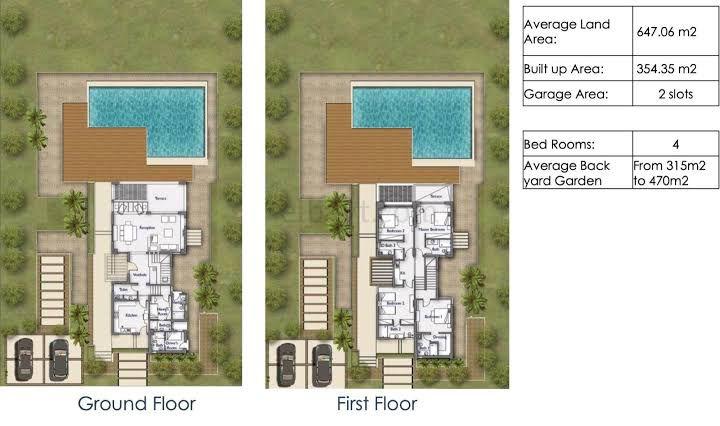 Floor plan for villa at Hacienda Bay