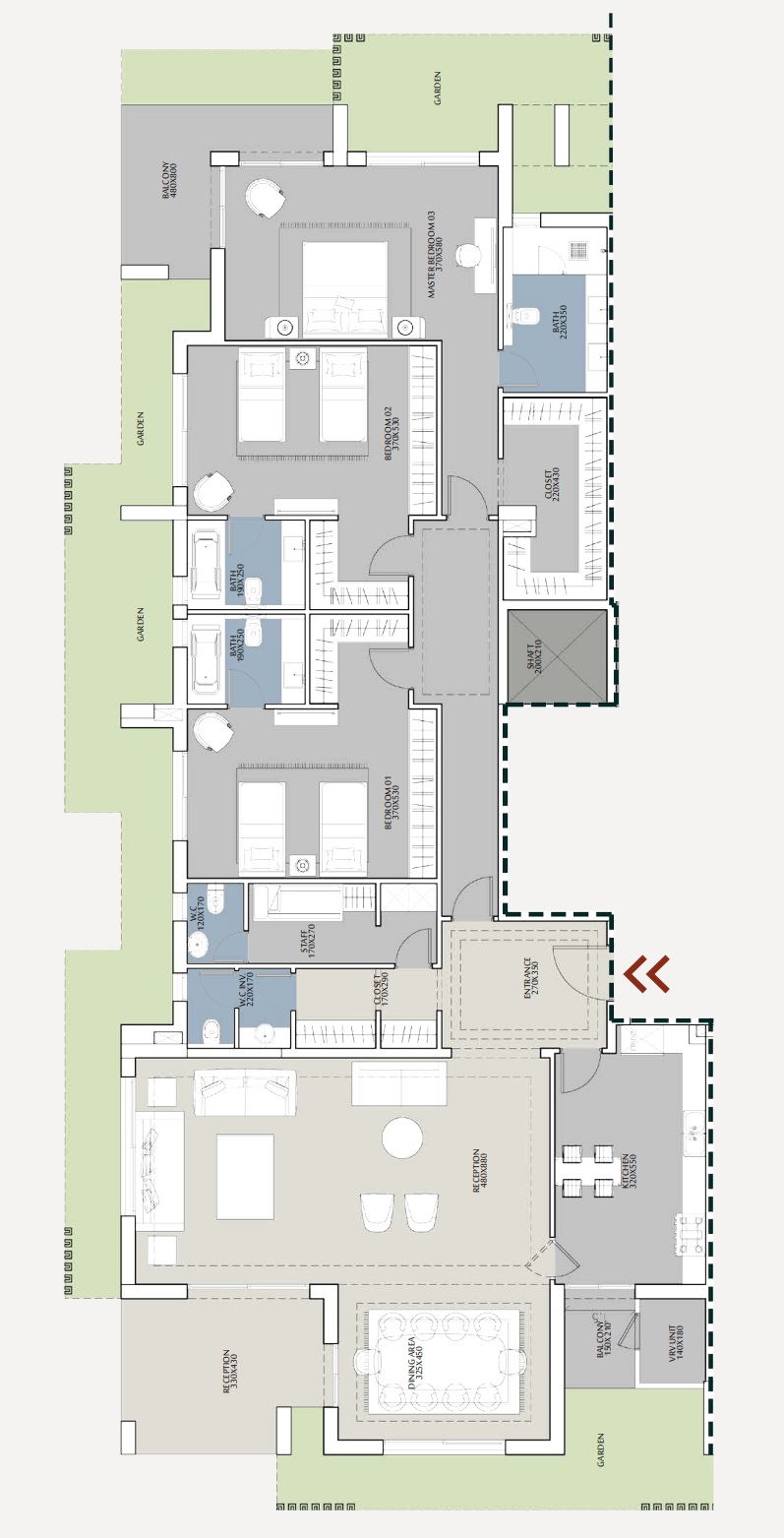 Floor plan for apartment at Katameya Creeks
