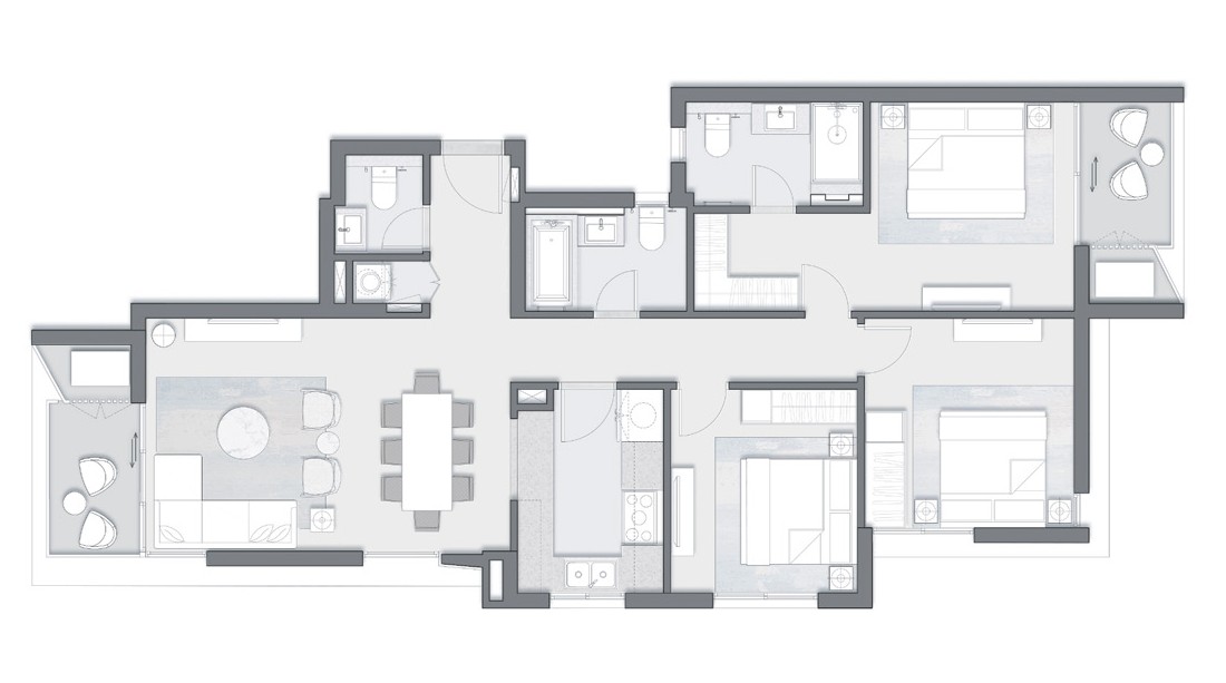 Floor plan for apartment at Cairo Gate