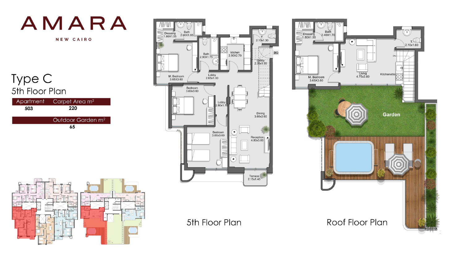 Floor plan for penthouse at Amara