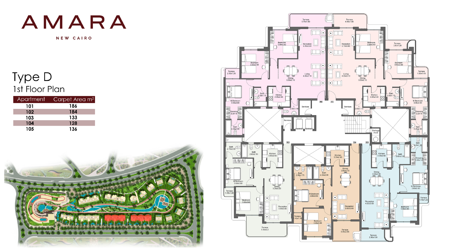 Floor plan for apartment at Amara