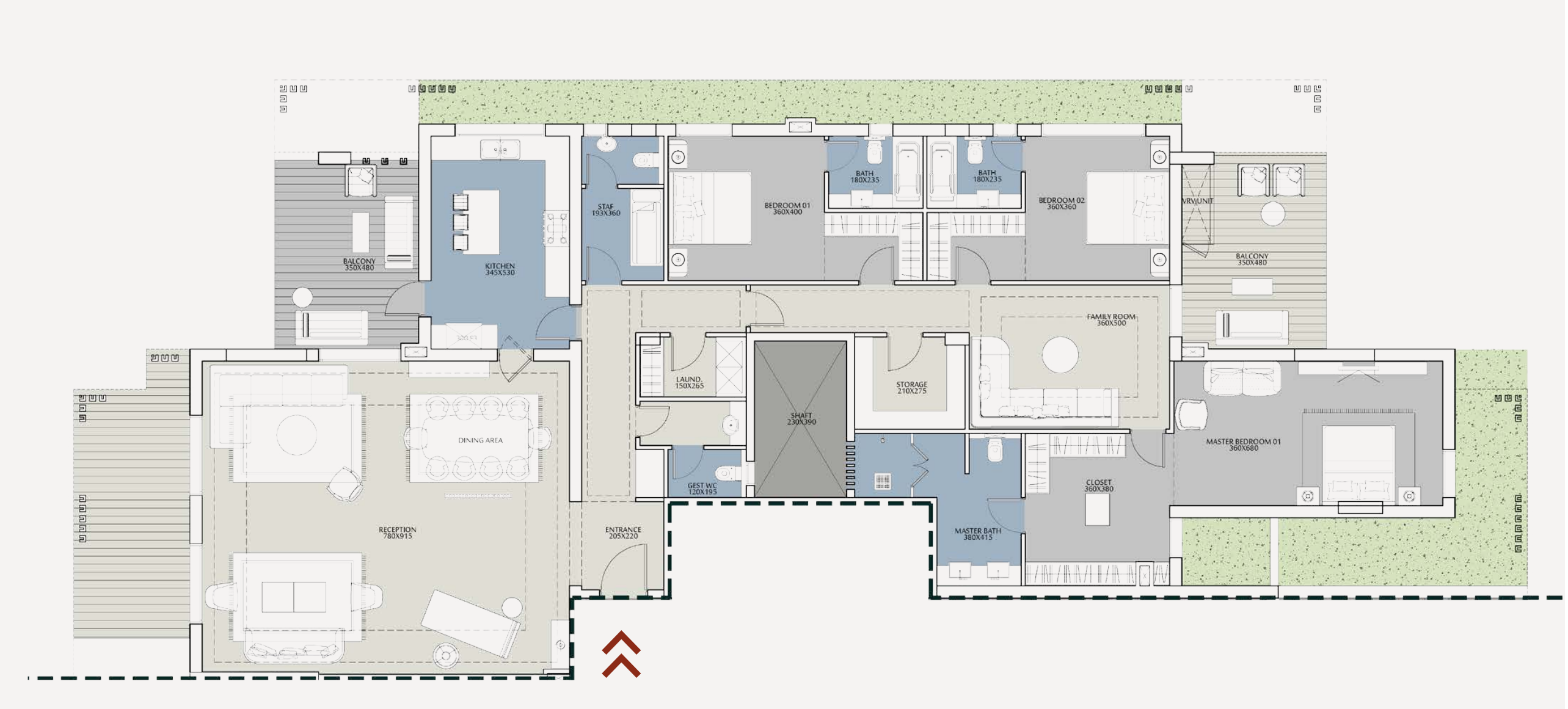 Floor plan for apartment at Katameya Creeks