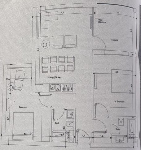 Floor plan for chalet at Il Monte Galala