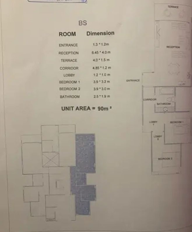 Floor plan for apartment at Sky City