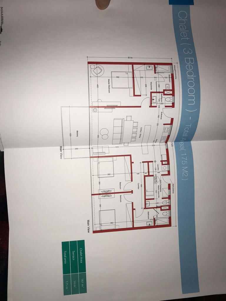 Floor plan for chalet at Il Monte Galala