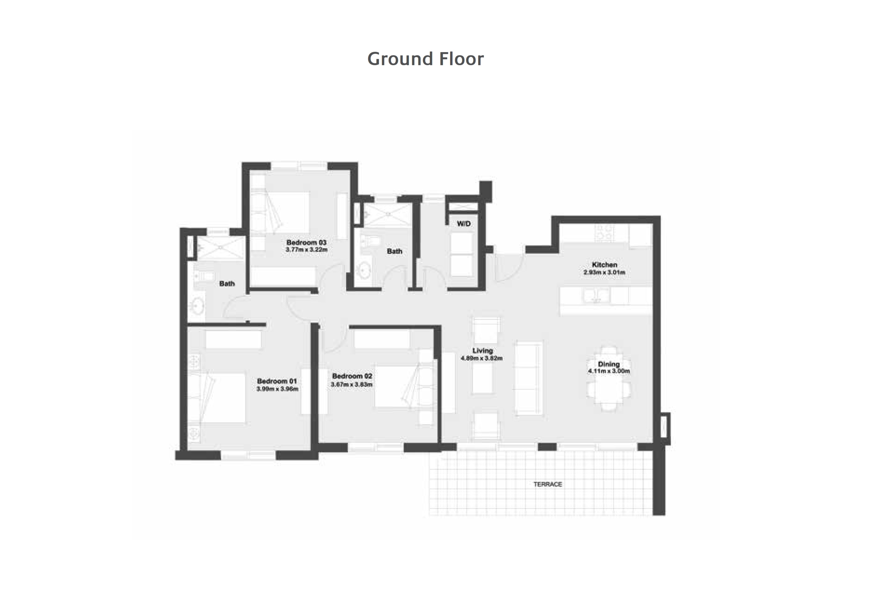 Floor plan for chalet at Marassi