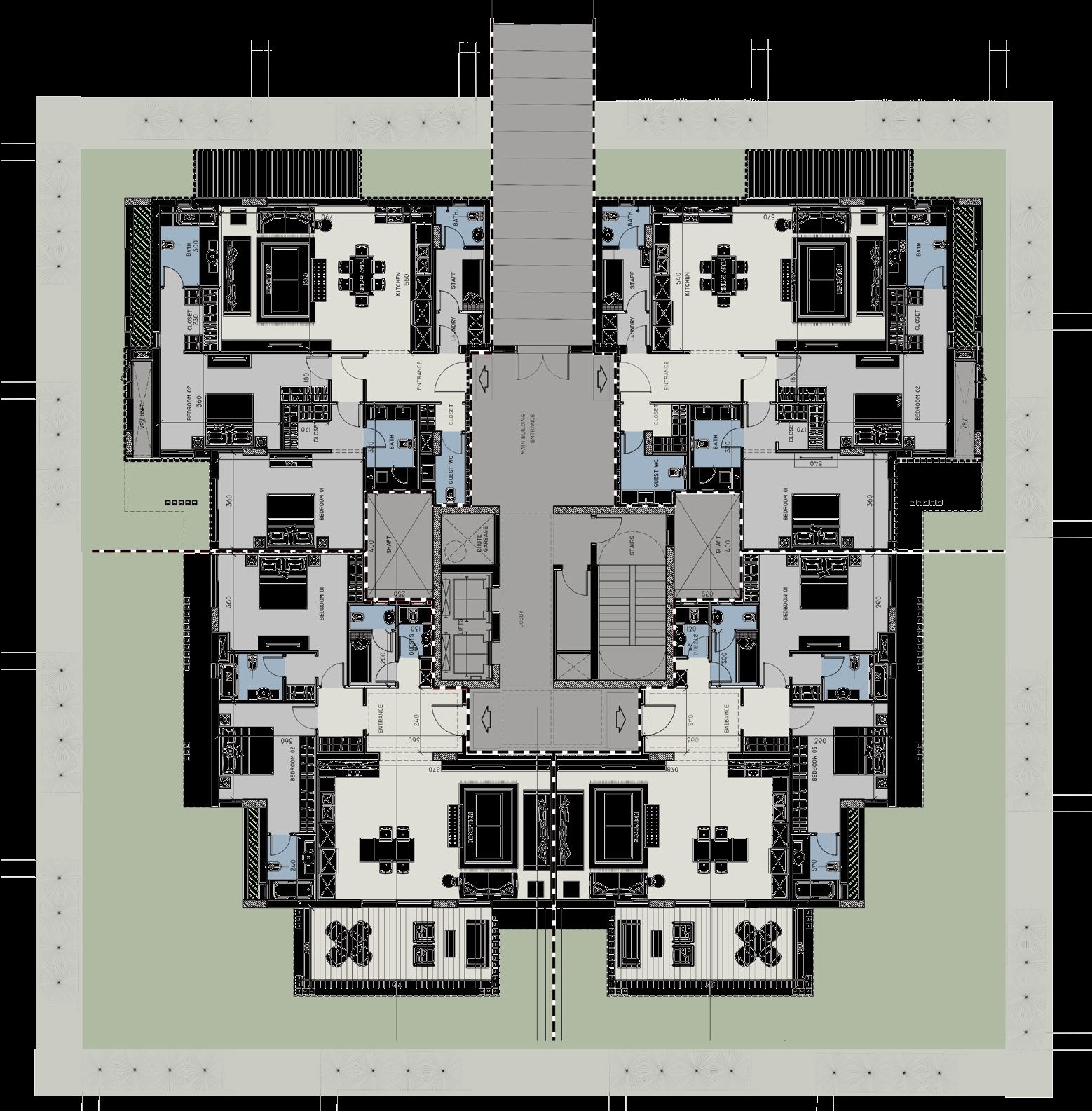 Floor plan for duplex at Katameya Creeks