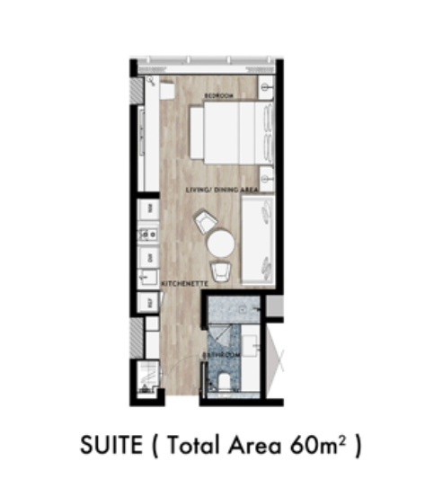 Floor plan for studio at Oaks Egypt