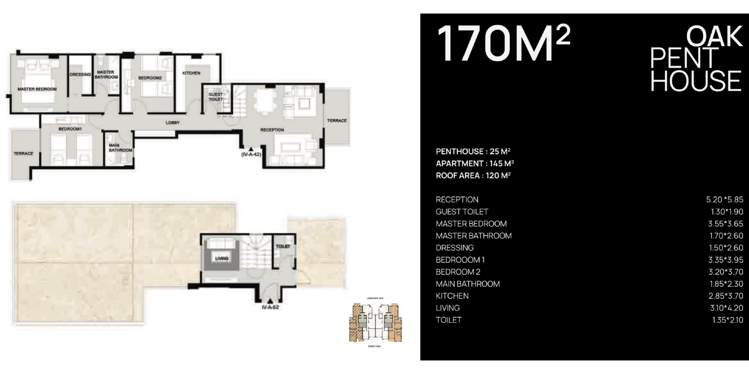 Floor plan for penthouse at Sun Capital