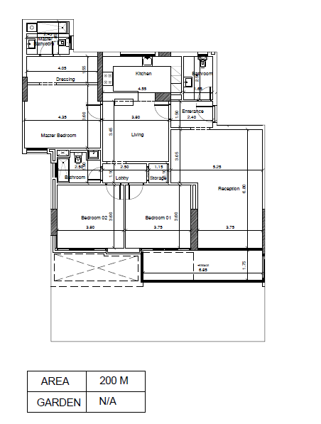 Floor plan for apartment at Scenario