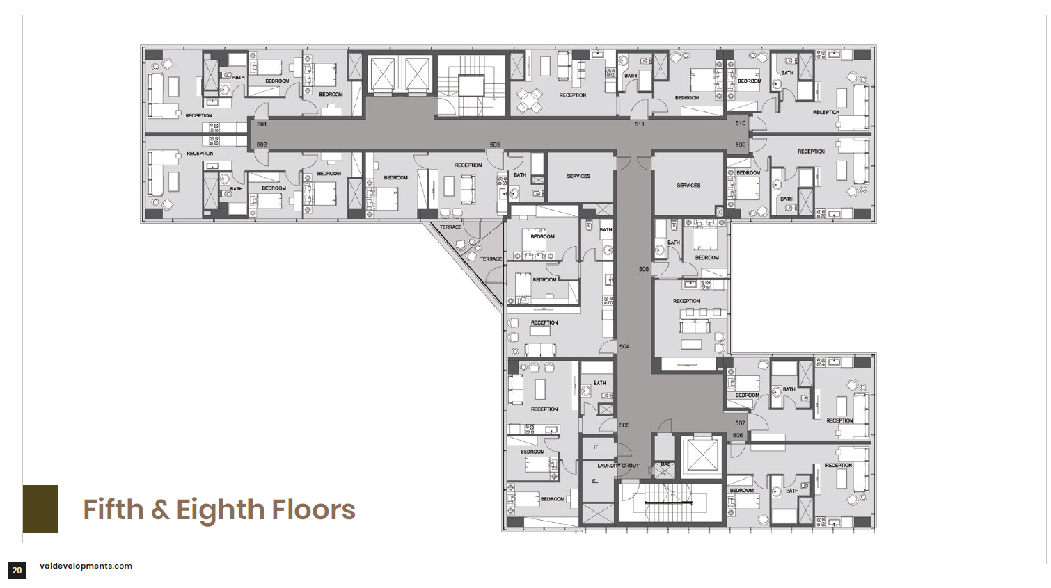 Floor plan for apartment at 4T1 Tower