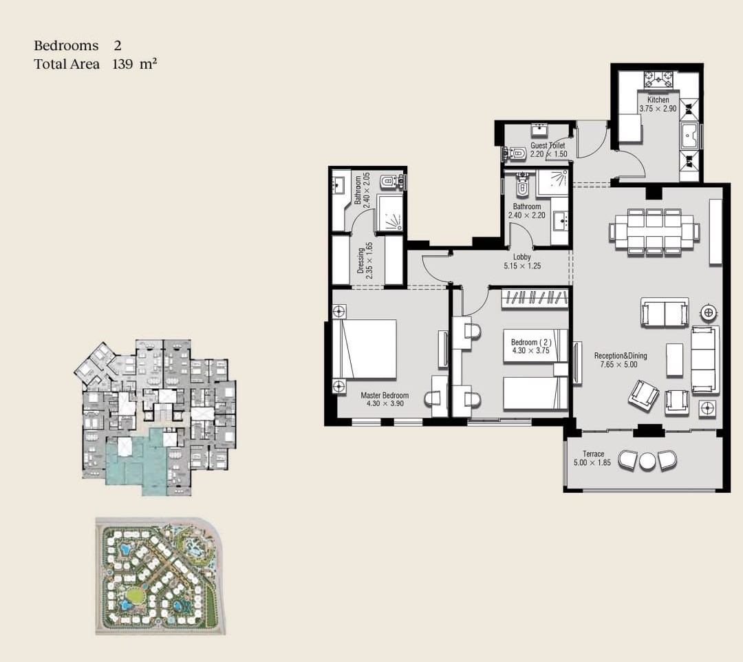Floor plan for apartment at Ninety Avenue