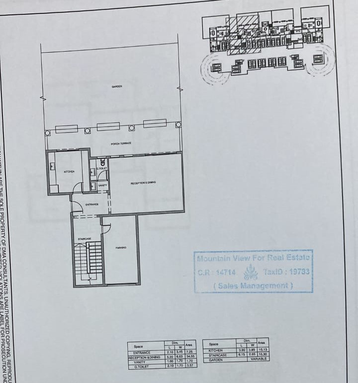 Floor plan for duplex at Mountain View ICity New Cairo