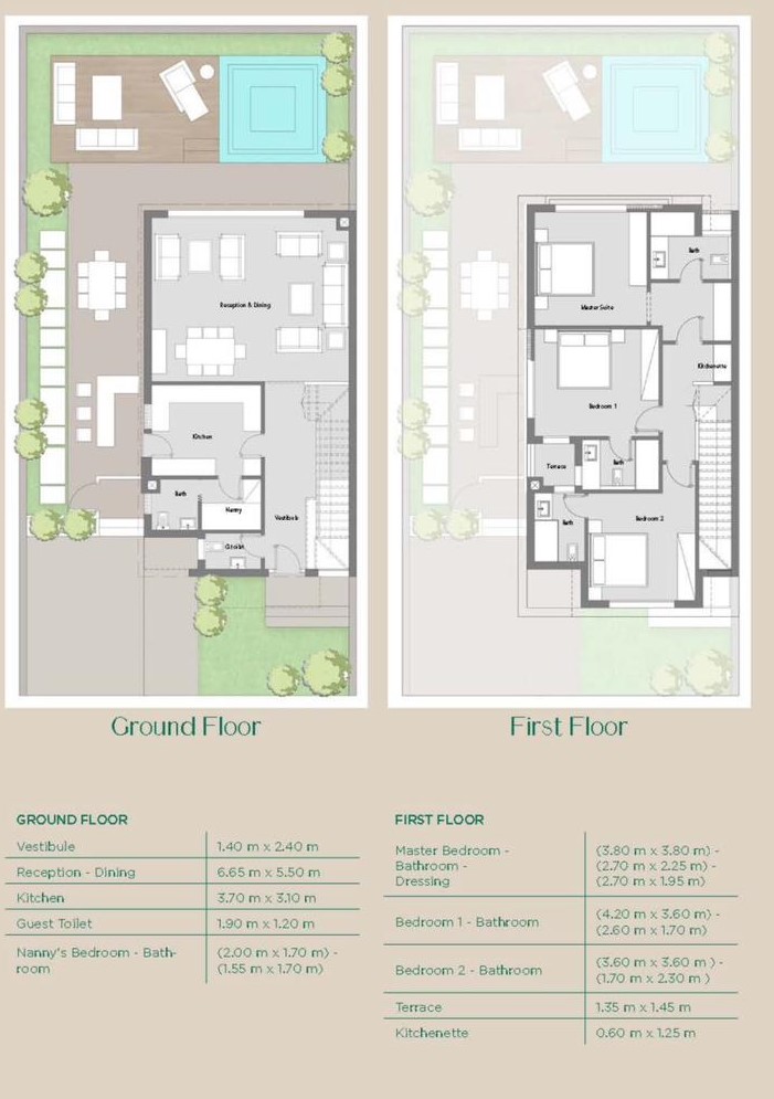 Floor plan for villa at Badya