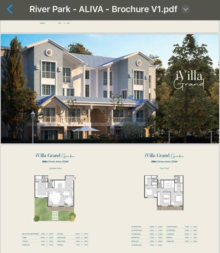 Floor plan for duplex at Aliva Mountain View Mostakbal City