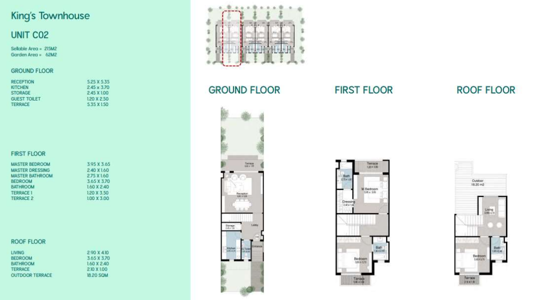 Floor plan for townhouse at Monark Residence