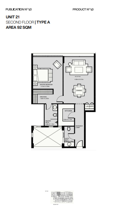 Floor plan for apartment at Nmq
